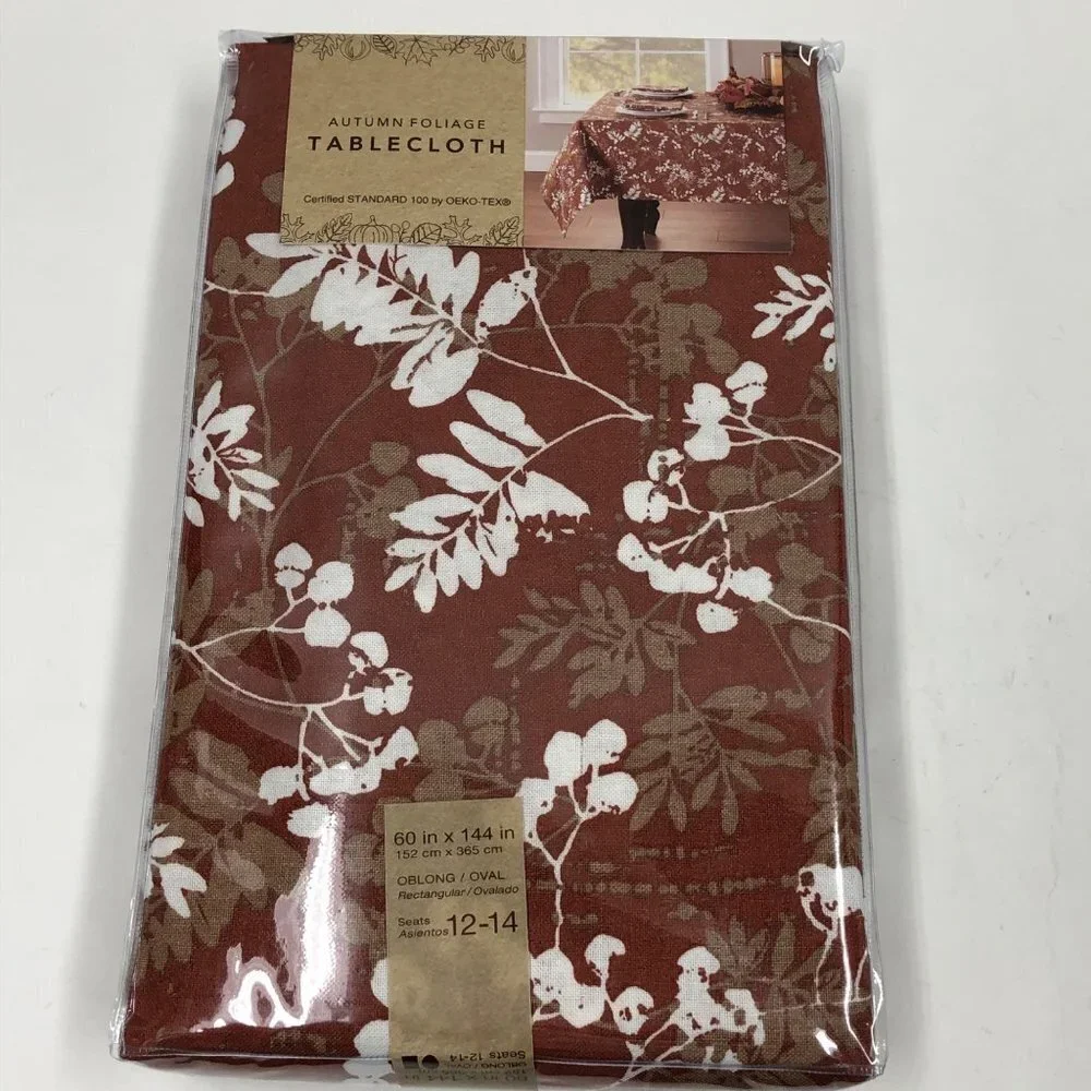 AUTUMN FOLIAGE OBLONG/OVAL TABLECLOTH 60